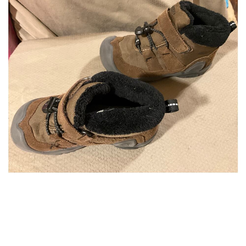 KEEN Hiking Winter Boots Youth 11 Brown Keen-Warm -4° Non Skid Contour Arch - Picture 10 of 11
